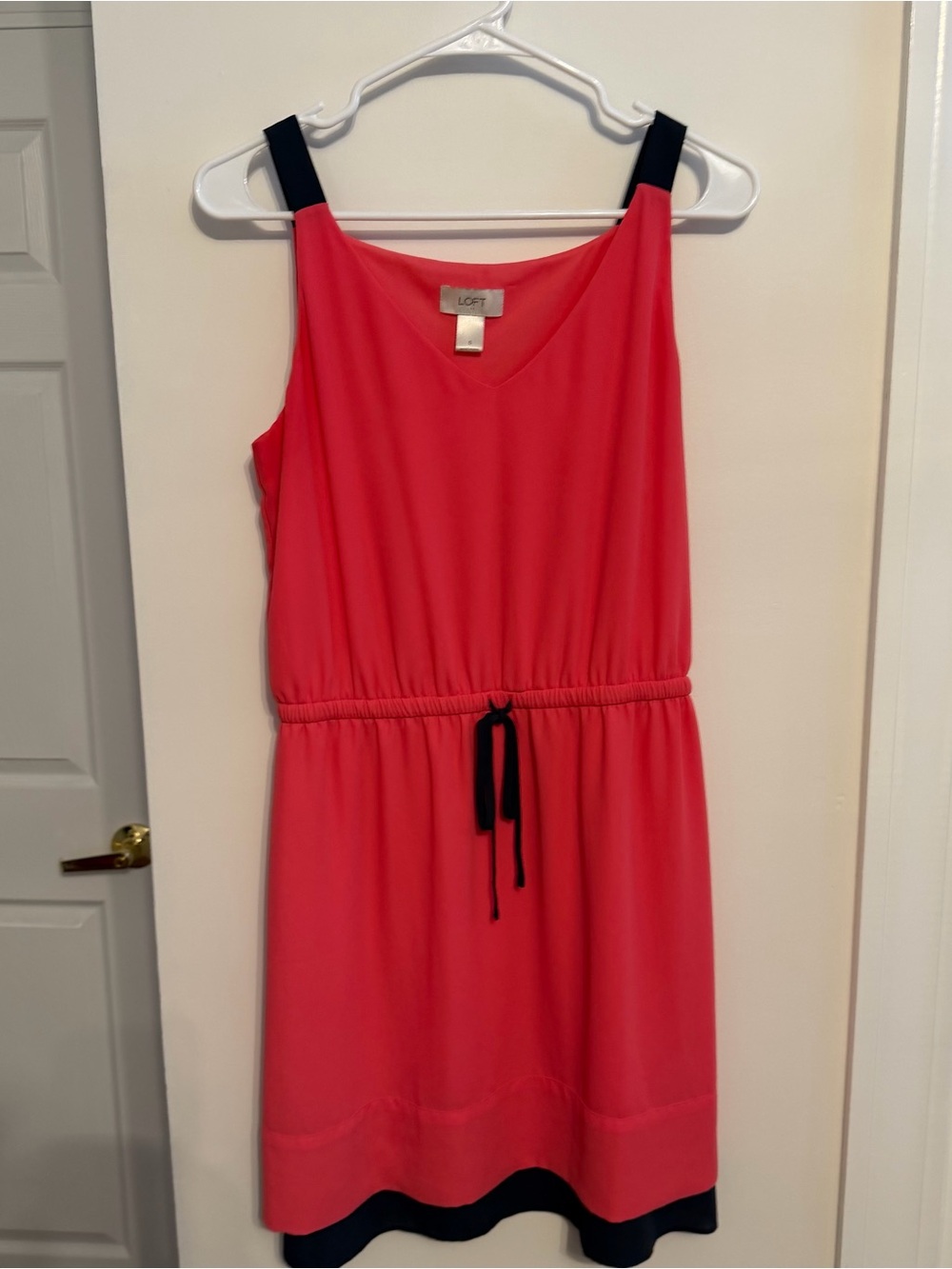 LOFT Vibrant Coral Sleeveless Top